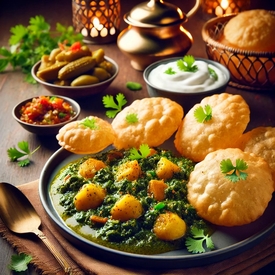 Aloo Saag Puri